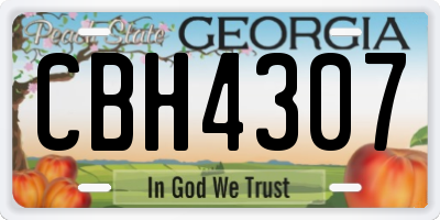 GA license plate CBH4307