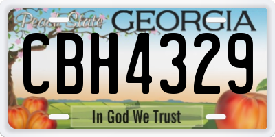 GA license plate CBH4329