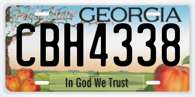 GA license plate CBH4338