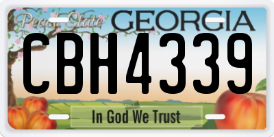 GA license plate CBH4339