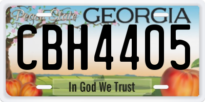 GA license plate CBH4405