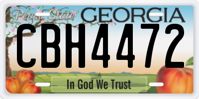 GA license plate CBH4472