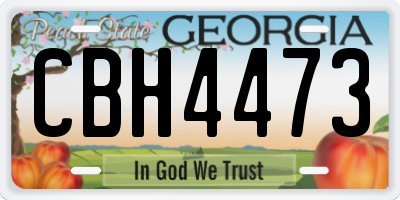 GA license plate CBH4473