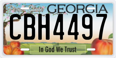 GA license plate CBH4497