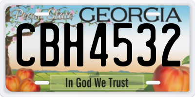 GA license plate CBH4532