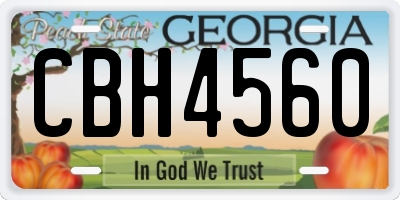 GA license plate CBH4560
