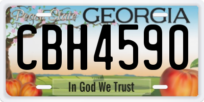 GA license plate CBH4590