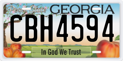 GA license plate CBH4594