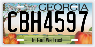 GA license plate CBH4597