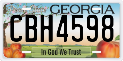 GA license plate CBH4598