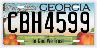 GA license plate CBH4599