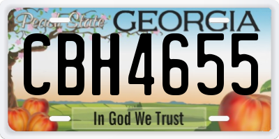 GA license plate CBH4655