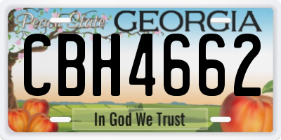 GA license plate CBH4662