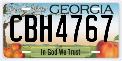 GA license plate CBH4767