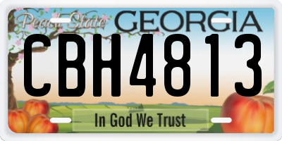 GA license plate CBH4813