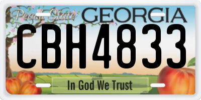 GA license plate CBH4833