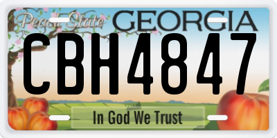 GA license plate CBH4847