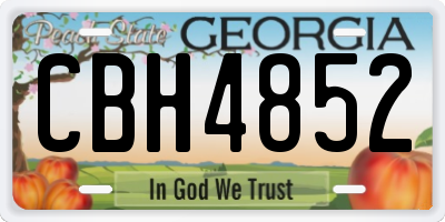 GA license plate CBH4852