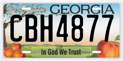 GA license plate CBH4877