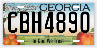 GA license plate CBH4890