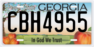 GA license plate CBH4955