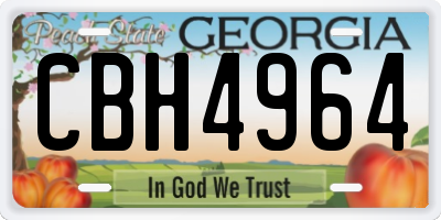 GA license plate CBH4964