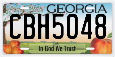 GA license plate CBH5048