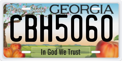 GA license plate CBH5060
