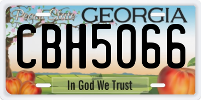 GA license plate CBH5066