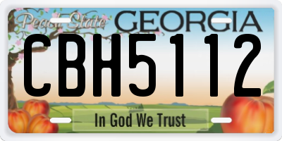 GA license plate CBH5112