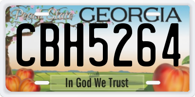 GA license plate CBH5264
