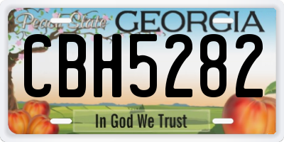 GA license plate CBH5282