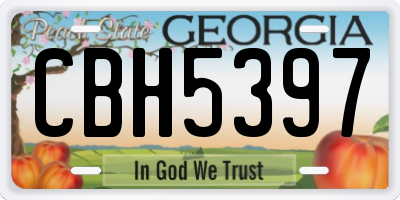 GA license plate CBH5397