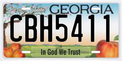 GA license plate CBH5411