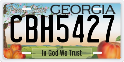 GA license plate CBH5427