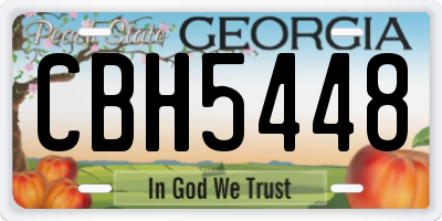 GA license plate CBH5448
