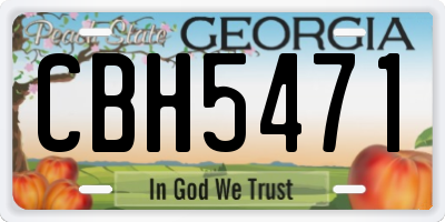 GA license plate CBH5471