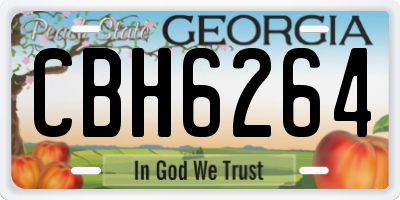 GA license plate CBH6264