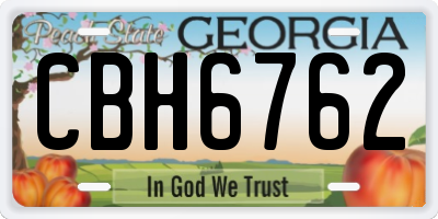 GA license plate CBH6762