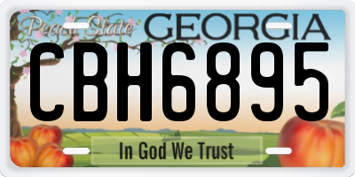 GA license plate CBH6895