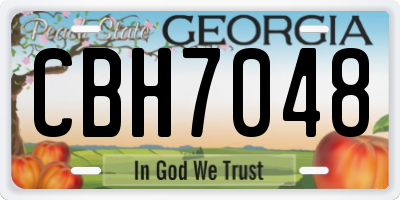 GA license plate CBH7048