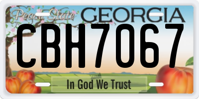 GA license plate CBH7067