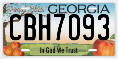 GA license plate CBH7093
