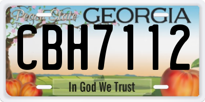 GA license plate CBH7112