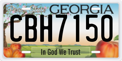 GA license plate CBH7150