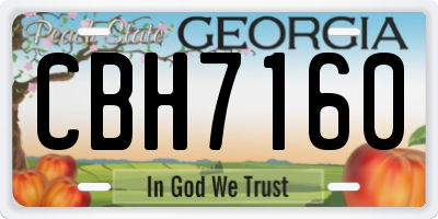 GA license plate CBH7160