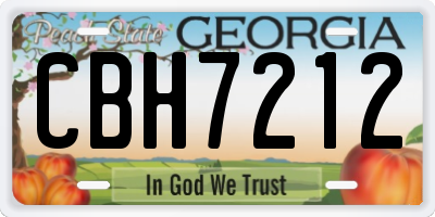 GA license plate CBH7212