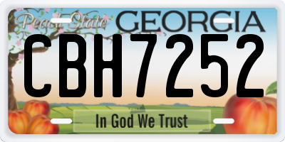 GA license plate CBH7252