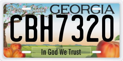 GA license plate CBH7320