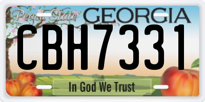 GA license plate CBH7331